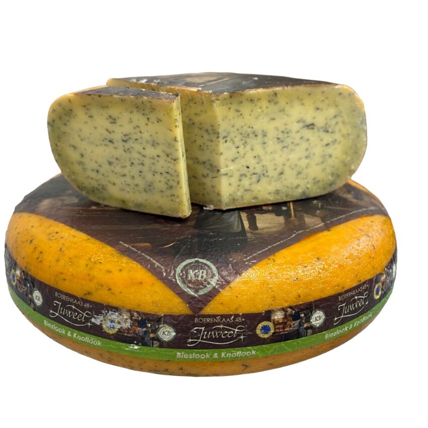 Cașcaval (lapte crud) Arpagică & Usturoi 250g - 11kg