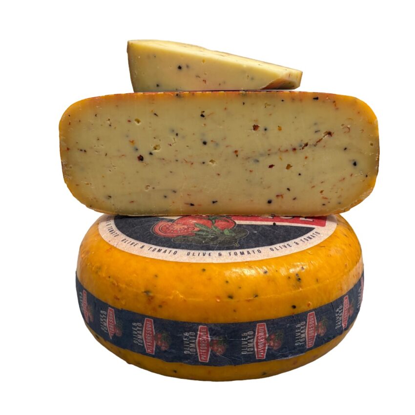 Cașcaval cu Măsline și Roșii 250g - 4,5kg